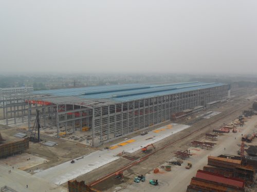 新韓通高跨廠房建設(shè)